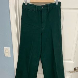 Madewell Emmett Wide Leg High Rise Cropped Jean.